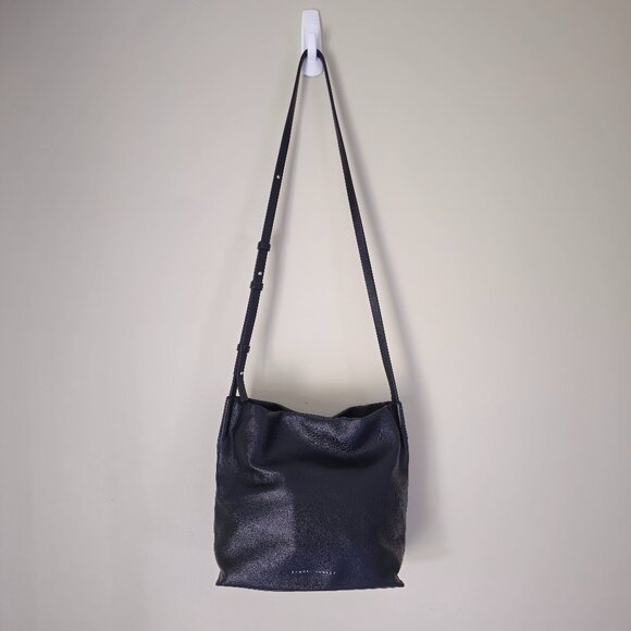 Samuel Ashley Poppy Leather Crossbody Bag - 2024 - Pebbled Black - Picture 1 of 16
